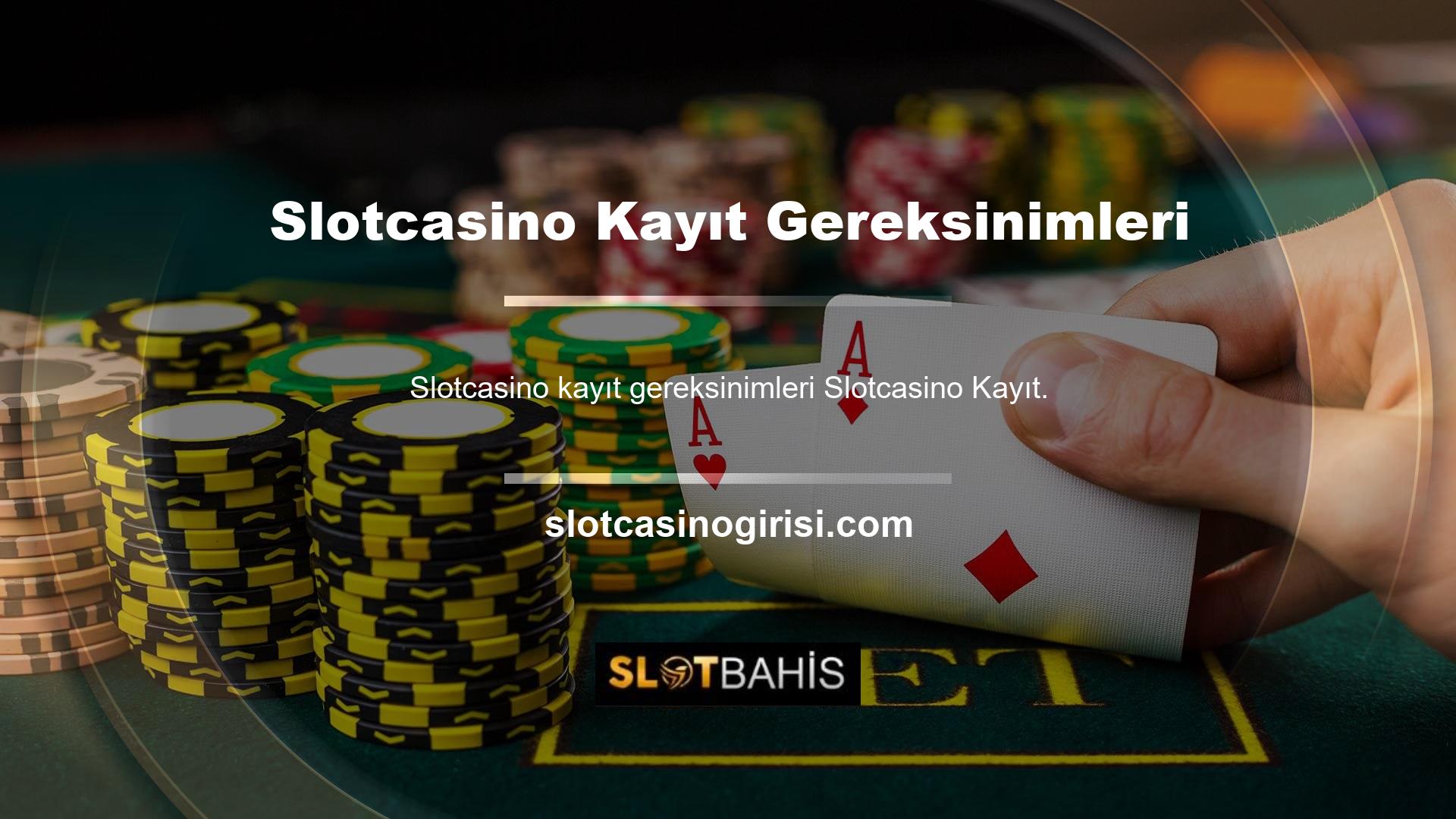 Slotcasino kayıt için belgelere ihtiyacı var mı? Slotcasino benim go-to sitem çünkü sadece bonusu sunmakla kalmıyor, aynı zamanda ilk kayıtta bonusları da ağırlıyor